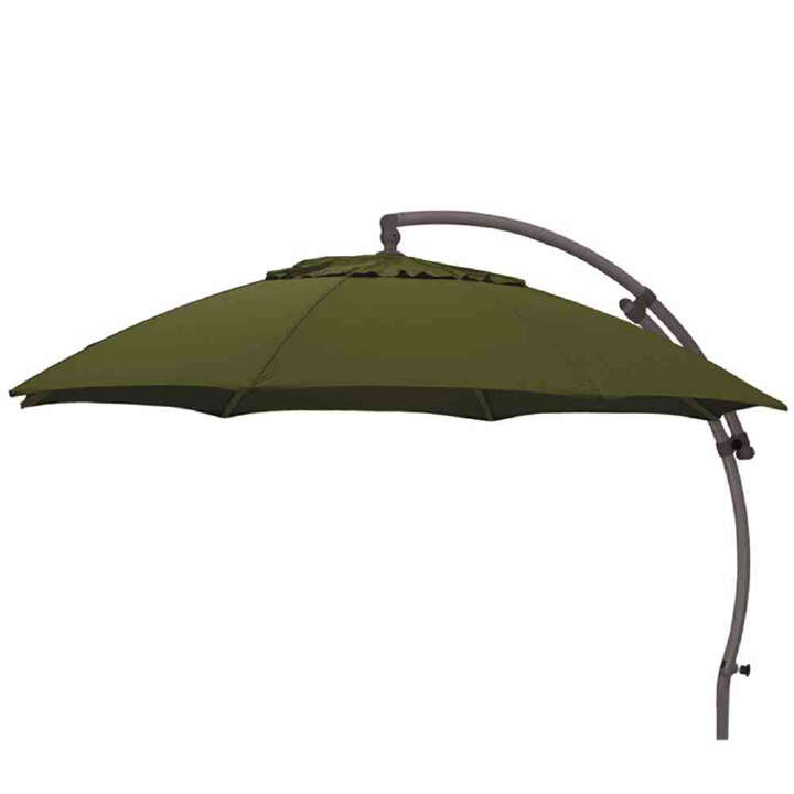 Ampelschirm Easy Sun Ø 375 cm, anthrazit/grün Ampelschirm Easy Sun Ø 375 cm, anthrazit/grün